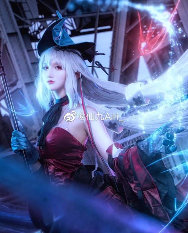 「COSPALY」明日方舟-浊心斯卡蒂-9P @仙九Airi