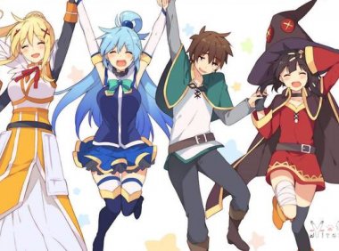 「为美好的世界献上祝福」第一集下 佐藤和真和阿库娅转生到异世界睡马厩喝大酒当起了农民工？